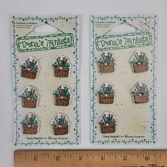 Lot Of Vintage Buttons - Cats Watermelons Baskets - Picture 5 of 14